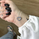 Colar coração cravejado