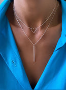 Shocker coração + colar palito