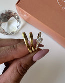 Alianças Tradicionais + Anel cravejado